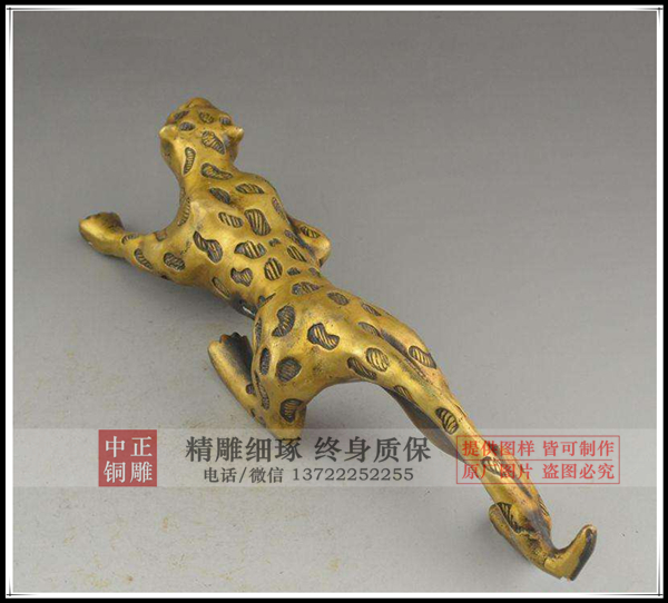 金錢(qián)豹銅雕塑|鑄銅金錢(qián)豹雕塑