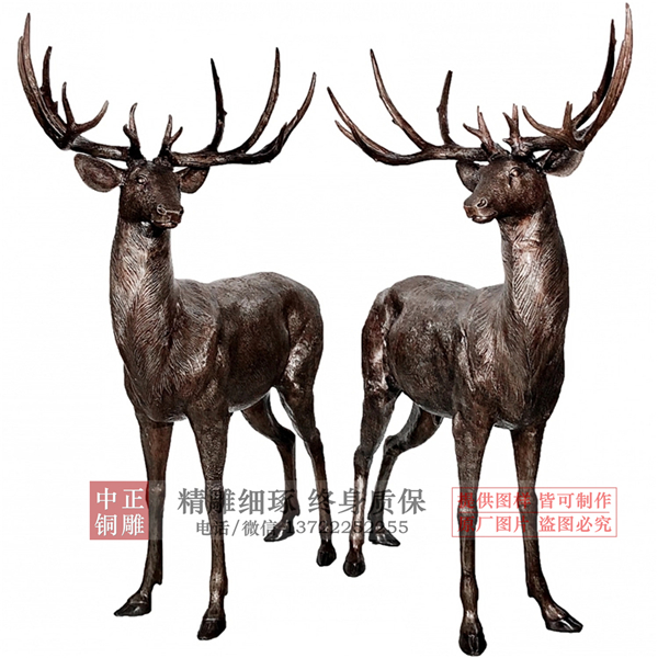 銅鹿雕塑加工