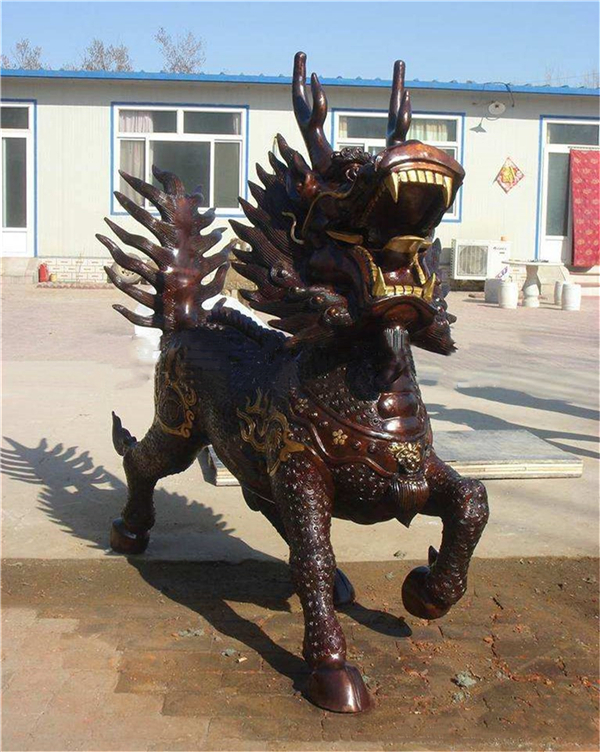 招財(cái)銅麒麟