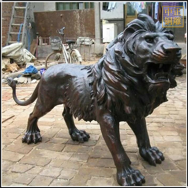 鑄造大型銅獅子雕塑