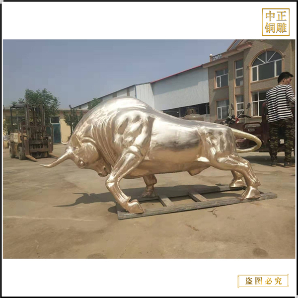 定做大型室外銅牛雕塑