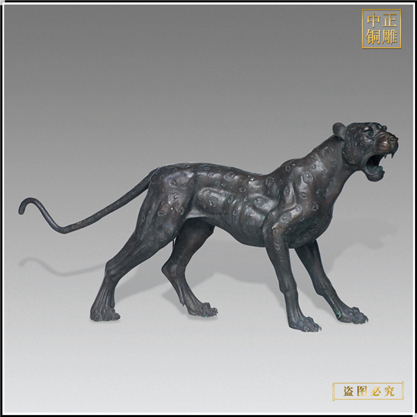 金錢豹銅雕塑鑄造加工