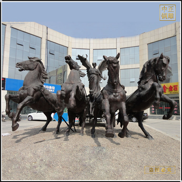 廣場(chǎng)大型景觀銅馬銅雕塑