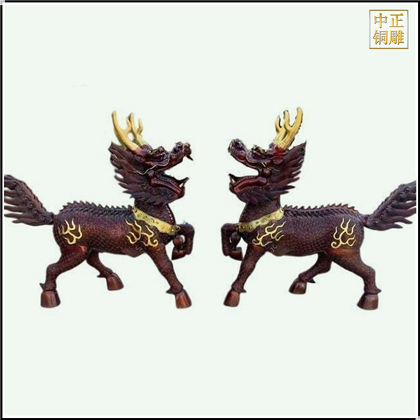 定制大門銅獬豸雕塑廠家