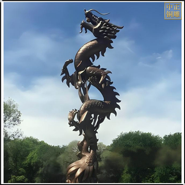 大型廣場景觀銅龍雕塑